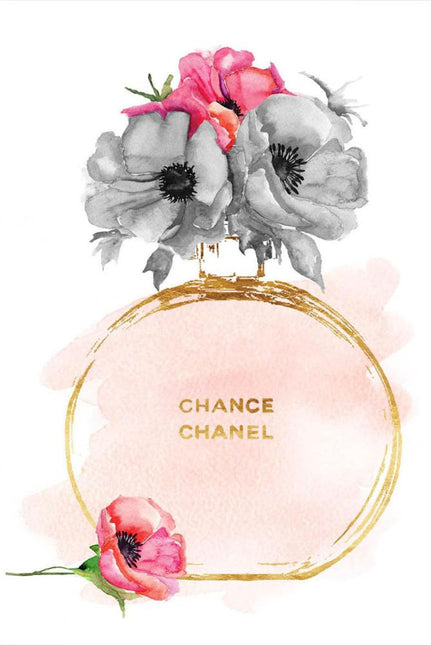 FASHION BRAND CHANEL PERFUME WITH FLOWERS