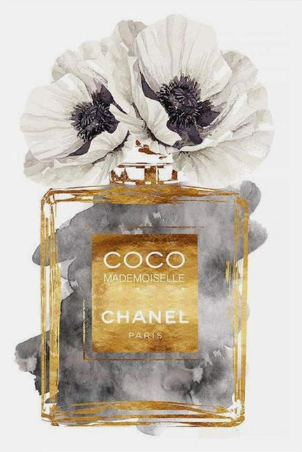 FASHION BRAND CHANEL PERFUME WITH FLOWERS