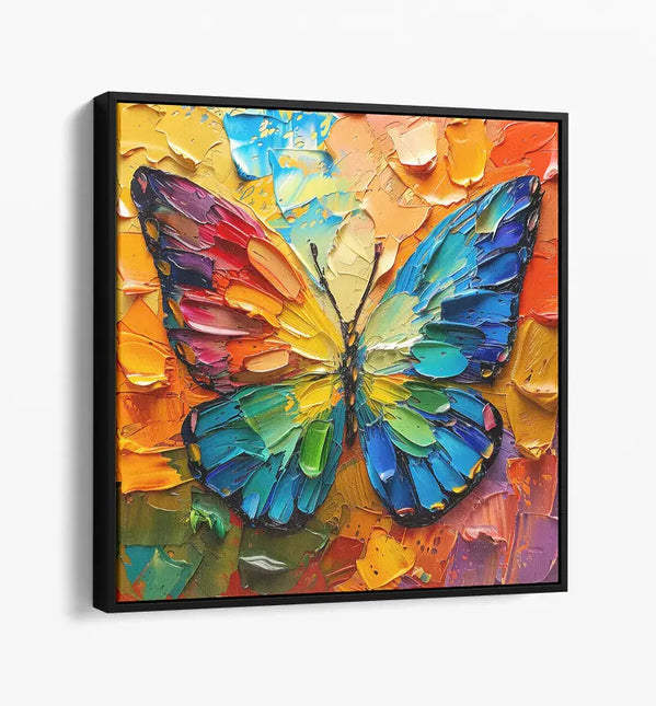 BUTTERFLY PALETTE KNIFE PAINTING CANVAS & ART PRINTS