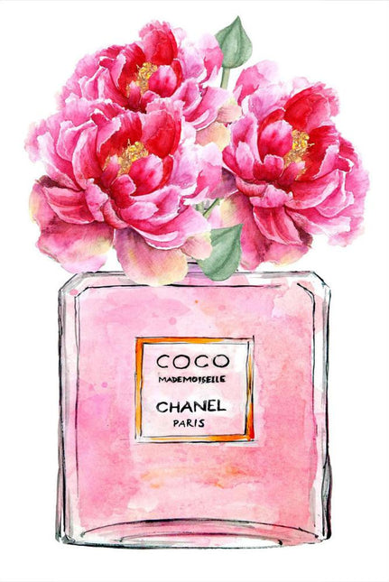FASHION BRAND CHANEL PERFUME WITH FLOWERS