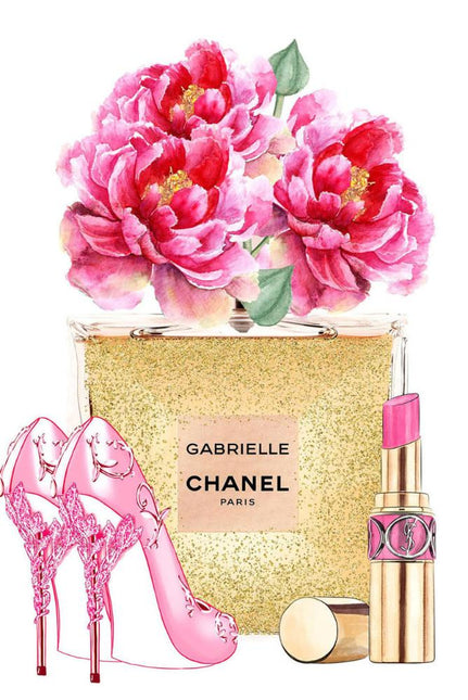 FASHION BRAND CHANEL PERFUME WITH FLOWERS
