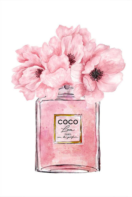 FASHION BRAND CHANEL PERFUME WITH FLOWERS
