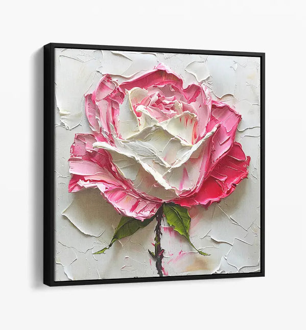 ROSE PALETTE KNIFE PAINTING CANVAS & ART PRINTS
