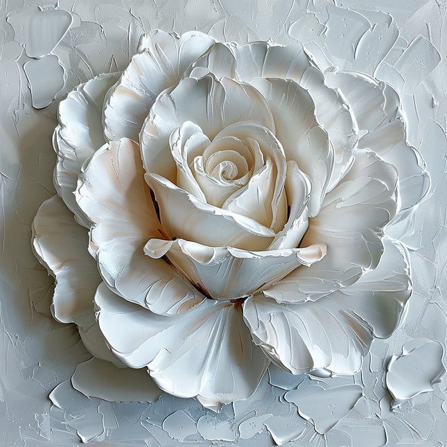 ROSE PALETTE KNIFE PAINTING CANVAS & ART PRINTS