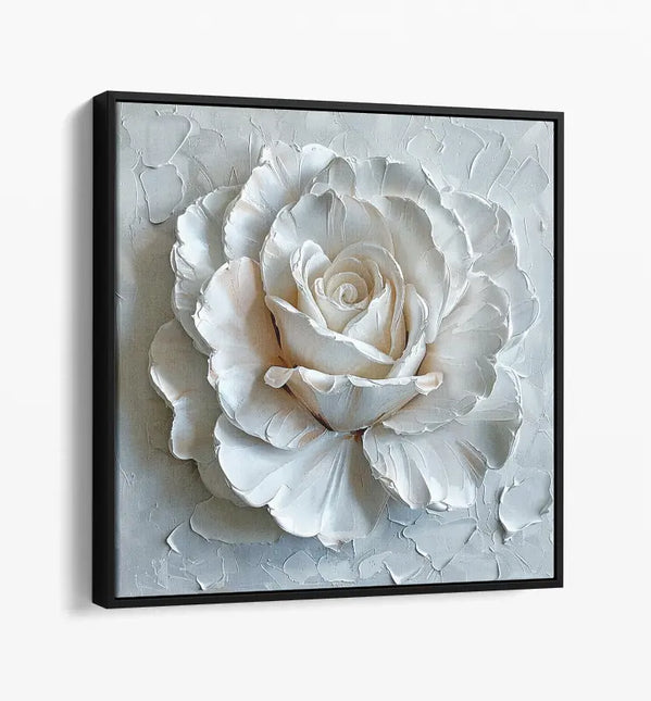 ROSE PALETTE KNIFE PAINTING CANVAS & ART PRINTS