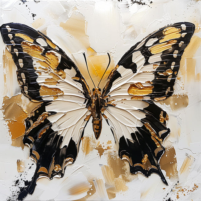 BUTTERFLY PALETTE KNIFE PAINTING CANVAS & ART PRINTS