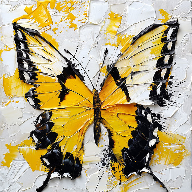 BUTTERFLY PALETTE KNIFE PAINTING CANVAS & ART PRINTS