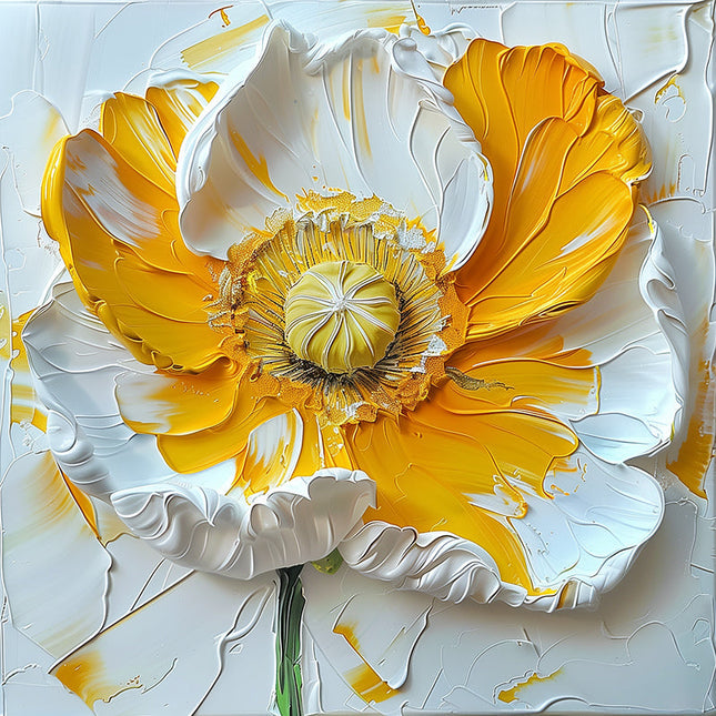 POPPY PALETTE KNIFE PAINTING CANVAS & ART PRINTS
