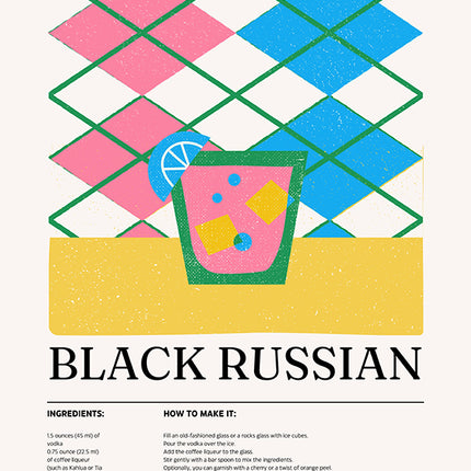 BAR ART BLACK RUSSIAN