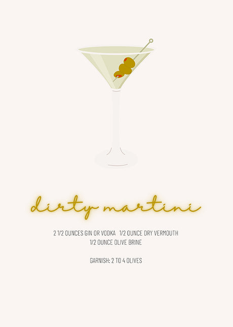 BAR ART DIRTY MARTINI