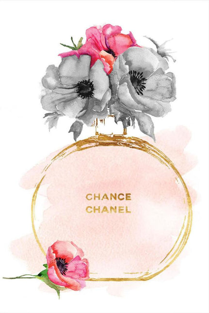 FASHION BRAND CHANEL PERFUME WITH FLOWERS