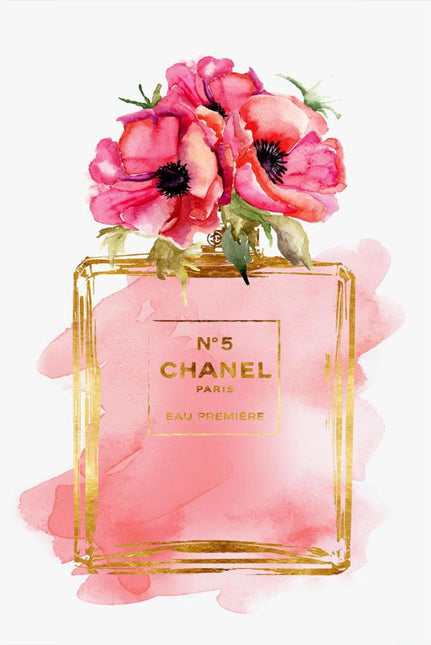 FASHION BRAND CHANEL PERFUME WITH FLOWERS