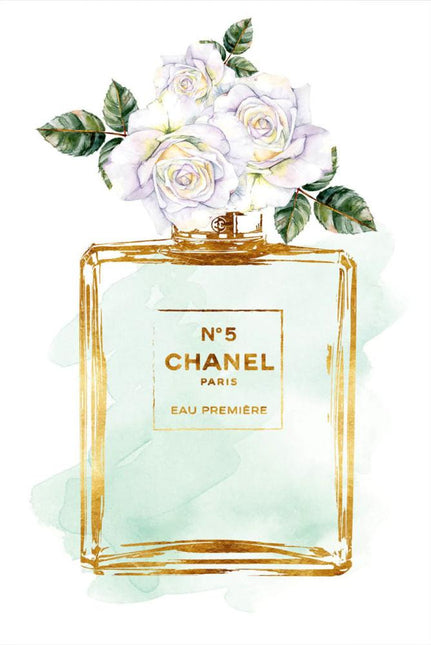 FASHION BRAND CHANEL PERFUME WITH FLOWERS