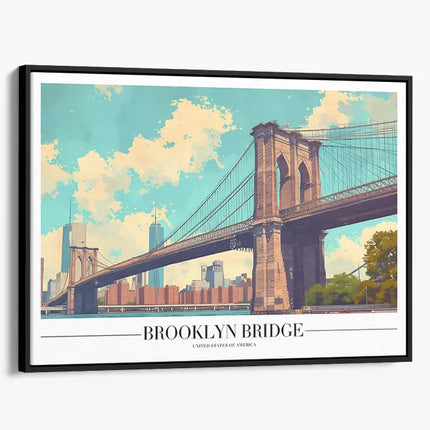 TRAVEL ART BROOKLYN BRIDGE USA