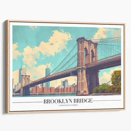 TRAVEL ART BROOKLYN BRIDGE USA