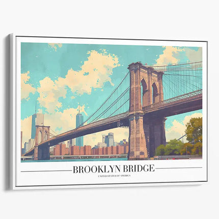 TRAVEL ART BROOKLYN BRIDGE USA