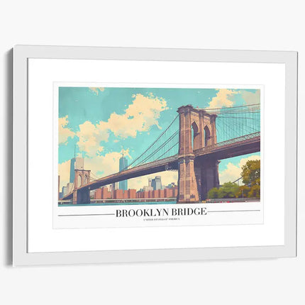 TRAVEL ART BROOKLYN BRIDGE USA