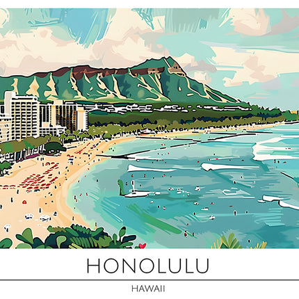 TRAVEL ART HONOLULU HAWAII