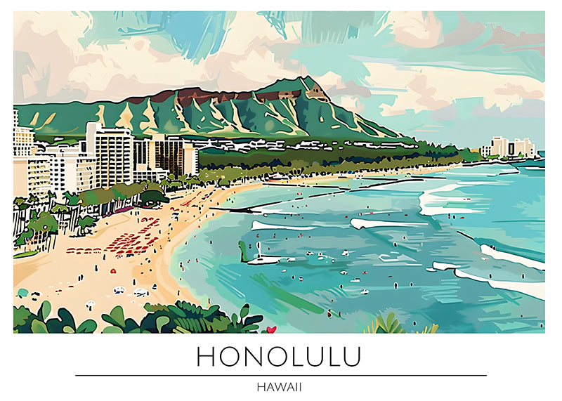 TRAVEL ART HONOLULU HAWAII