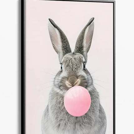 ANIMAL ART RABBIT PINK BUBBLE