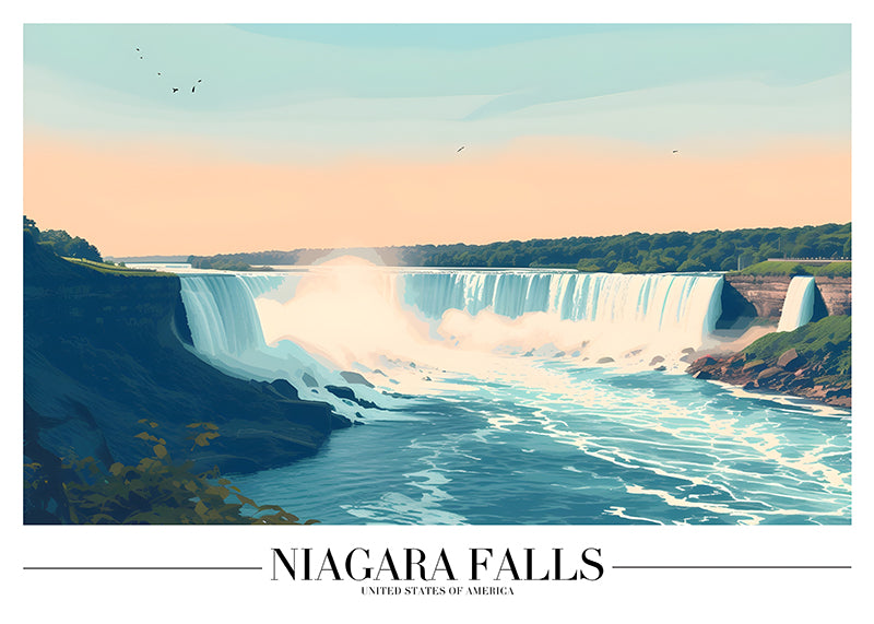 TRAVEL ART NIAGARA FALLS USA