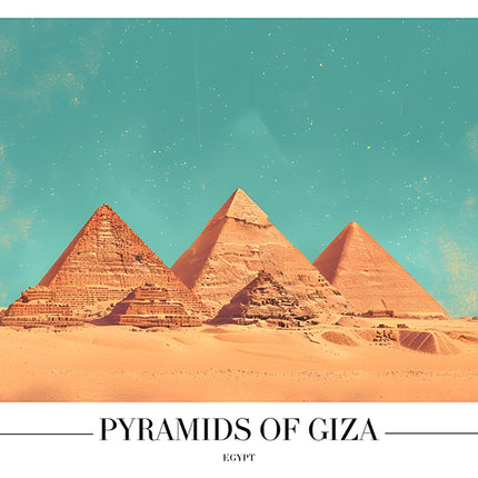 TRAVEL ART PYRAMIDS OF GIZA EGYPT