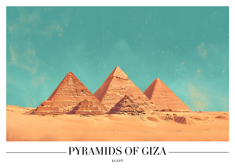 TRAVEL ART PYRAMIDS OF GIZA EGYPT