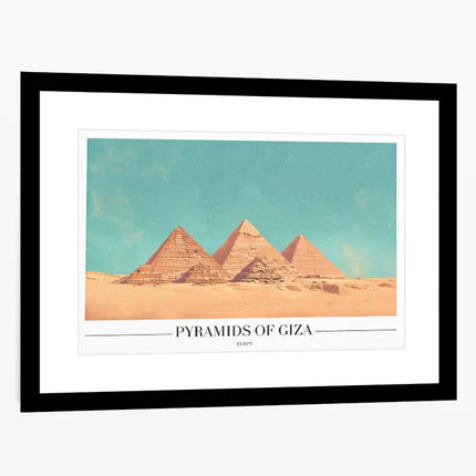 TRAVEL ART PYRAMIDS OF GIZA EGYPT