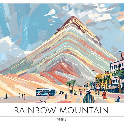 TRAVEL ART RAINBOW MOUNTAIN