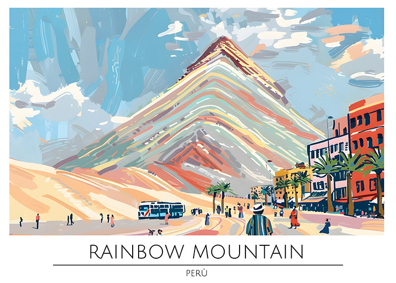 TRAVEL ART RAINBOW MOUNTAIN