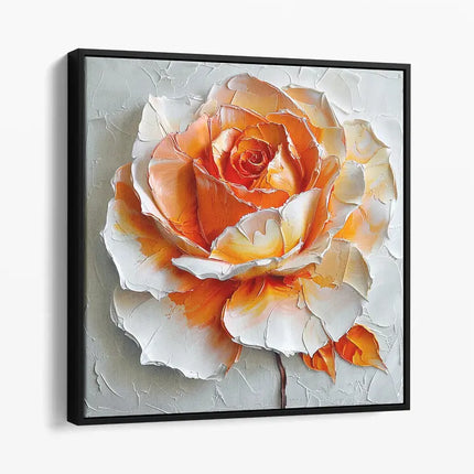 ROSE PALETTE KNIFE PAINTING CANVAS & ART PRINTS