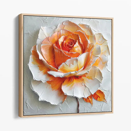 ROSE PALETTE KNIFE PAINTING CANVAS & ART PRINTS