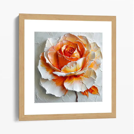 ROSE PALETTE KNIFE PAINTING CANVAS & ART PRINTS