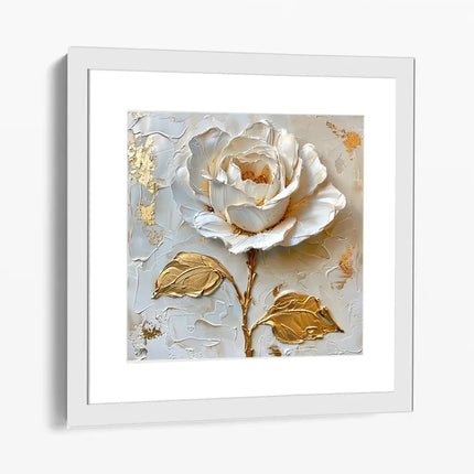 ROSE PALETTE KNIFE PAINTING CANVAS & ART PRINTS