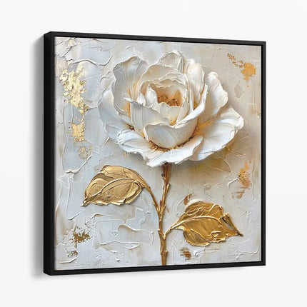 ROSE PALETTE KNIFE PAINTING CANVAS & ART PRINTS