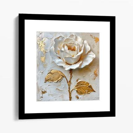 ROSE PALETTE KNIFE PAINTING CANVAS & ART PRINTS