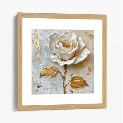 ROSE PALETTE KNIFE PAINTING CANVAS & ART PRINTS