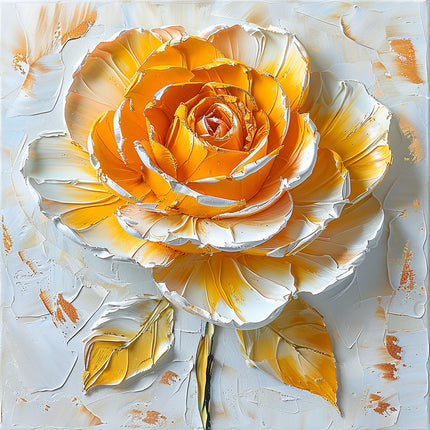 ROSE PALETTE KNIFE PAINTING CANVAS & ART PRINTS