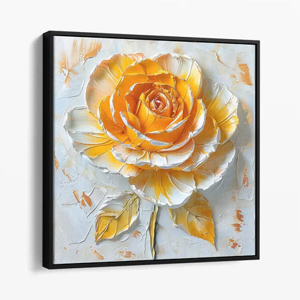 ROSE PALETTE KNIFE PAINTING CANVAS & ART PRINTS