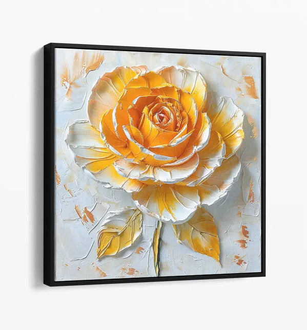 ROSE PALETTE KNIFE PAINTING CANVAS & ART PRINTS