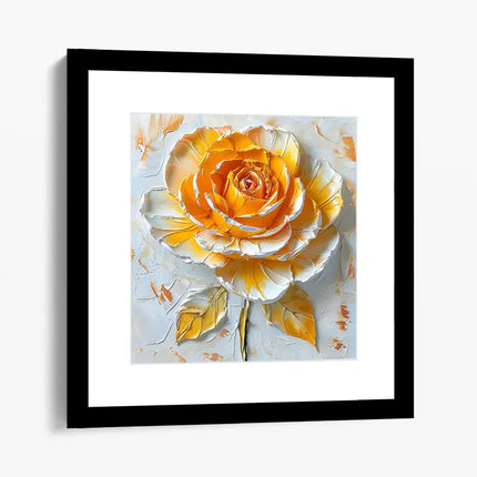 ROSE PALETTE KNIFE PAINTING CANVAS & ART PRINTS