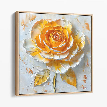 ROSE PALETTE KNIFE PAINTING CANVAS & ART PRINTS