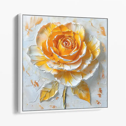 ROSE PALETTE KNIFE PAINTING CANVAS & ART PRINTS