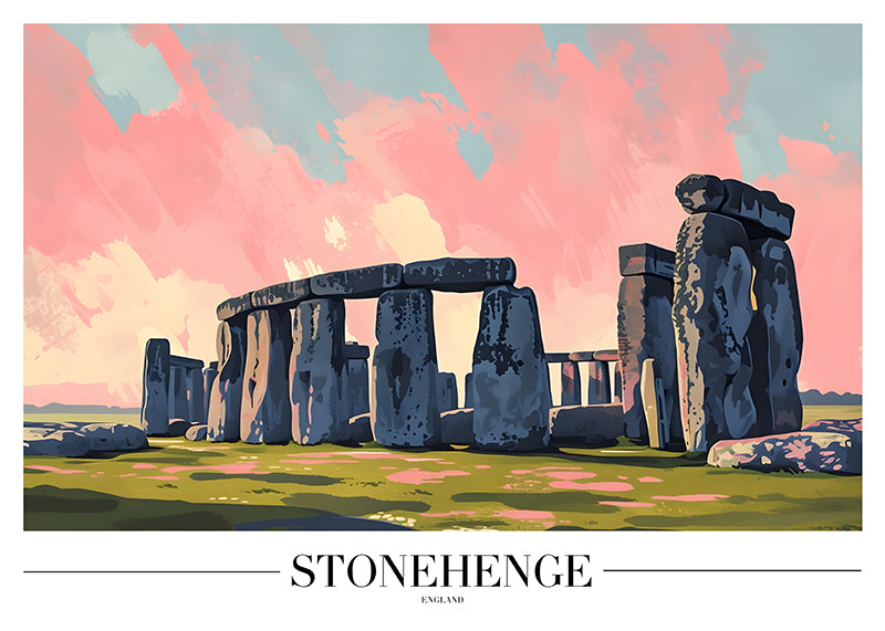 TRAVEL ART STONEHENGE ENGLAND