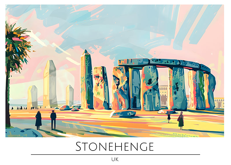 TRAVEL ART STONEHENGE ENGLAND