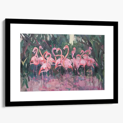 ANIMAL ART FLAMINGOS