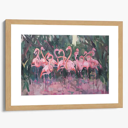 ANIMAL ART FLAMINGOS