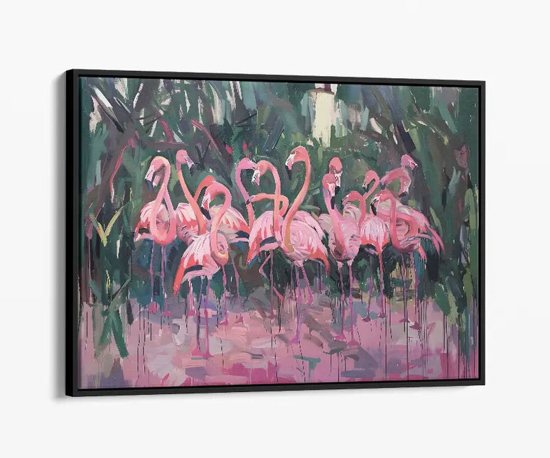 ANIMAL ART FLAMINGOS