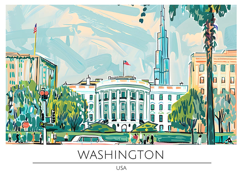 TRAVEL ART WASHINGTON USA