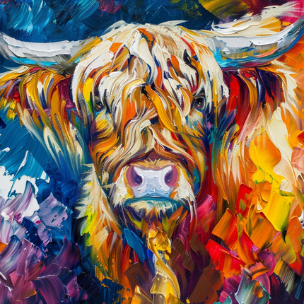 ANIMAL ART HIGHLAND COW